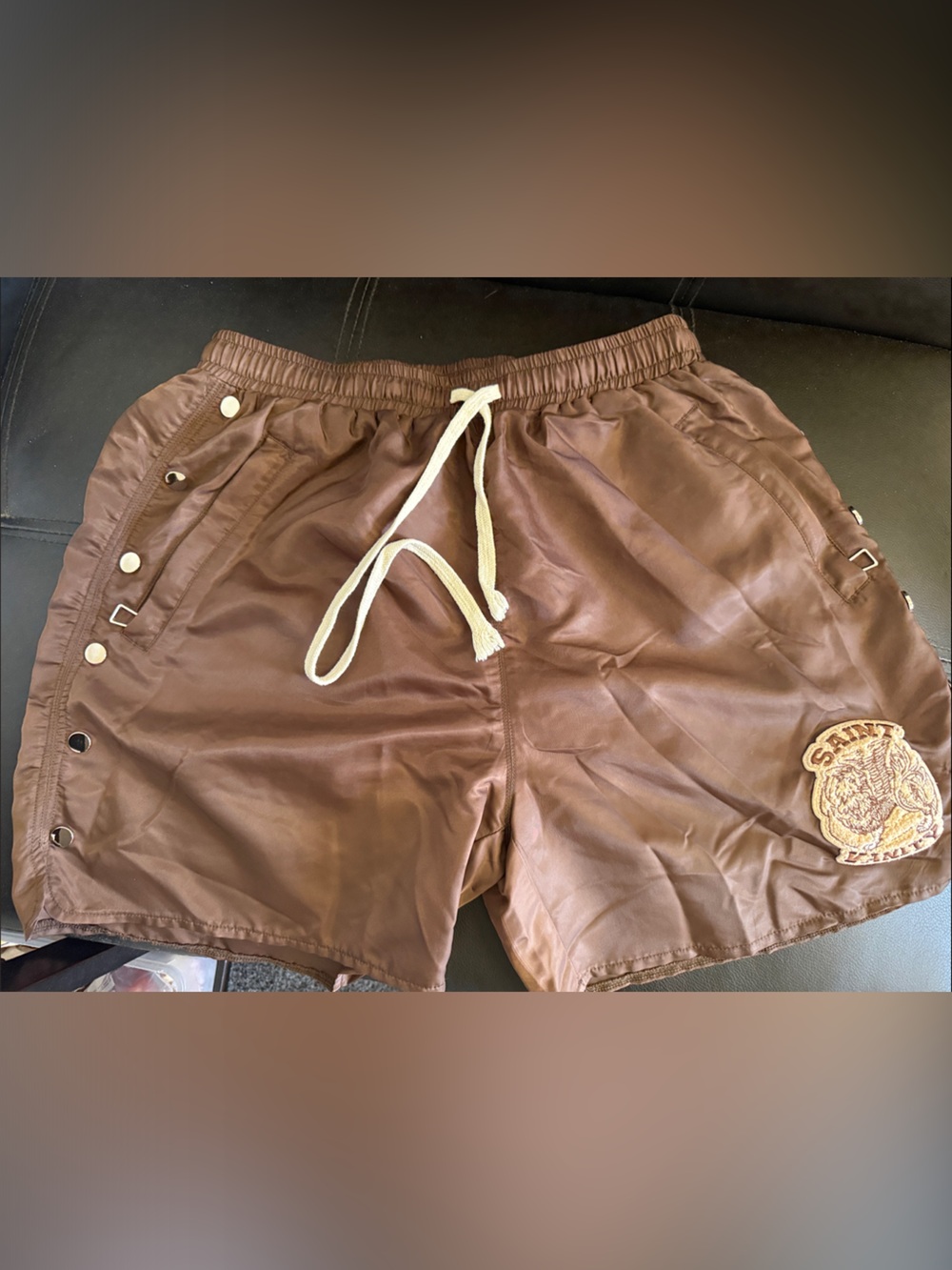 Saint Vanity Logo Nylon Shorts